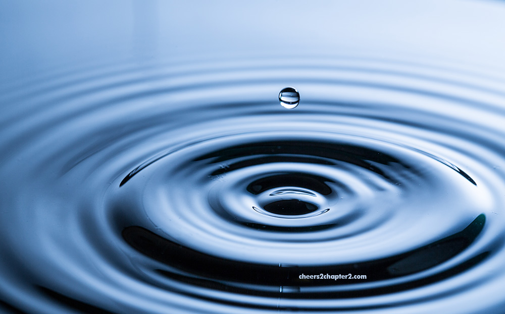 Image of a drop of water causing a ripple effect for the Cheers 2 Chapter 2 Little Things are the Big Things blog page