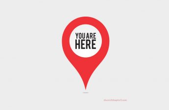 GPS pin saying You are Here to go with the cheers to chapter two blog post titled have the courage to live a life true to you