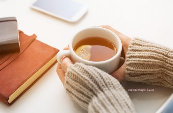 Woman drinking tea for Lower Anxiety Naturally – 7 Ways to Reduce Anxious Feelings page
